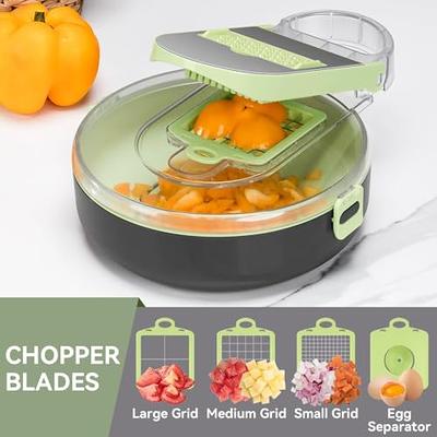 KEOUKE Rotary Cheese Grater Slicer + Hand Food Chopper