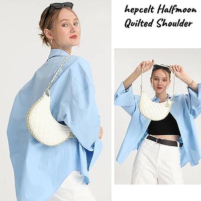 Vintage Half-Moon Bags Casual Shoulder Bags Women's Fashion Handbags Luxury Buckle Bag Daily Solid