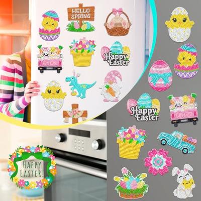 Umigy 16 Pcs Easter Diamond Painting Magnets for Refrigerator