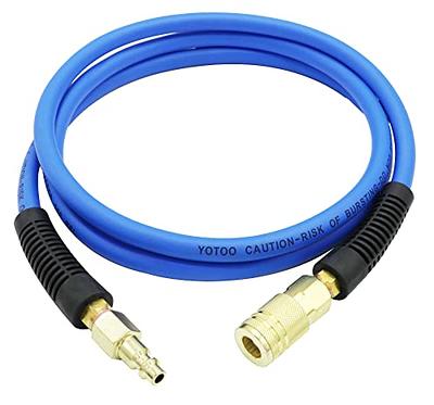 YOTOO Hybrid Air Hose 1/4in. x 100 ft, 300 PSI Heavy Duty Air Compressor  Hose, Lightweight, Kink Resistant, All-Weather Flexibility with 1/4-Inch  Industrial Air Fittings and Bend Restrictors, Blue - Yahoo Shopping