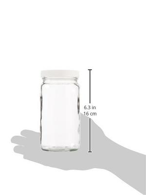 Tall Straight-Sided Clear Glass Jars