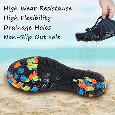 Unisex Water Shoes for Pool Quick Dry Flexible Water Skin Swimming Shoes  Non Slip Barefoot Socks, Black