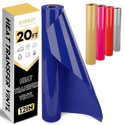 CAREGY Heat Transfer Vinyl HTV Iron on Vinyl for T-Shirts 12 Inches by 20  Feet Roll (Blue) - Yahoo Shopping
