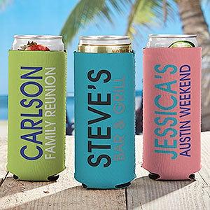 Slim Can Cooler (8 Oz., Full Color Logo)