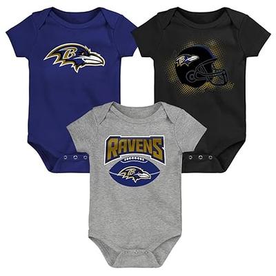 Newborn Heather Gray/Purple Baltimore Ravens All Dolled Up Three-Piece  Bodysuit, Skirt & Booties Set