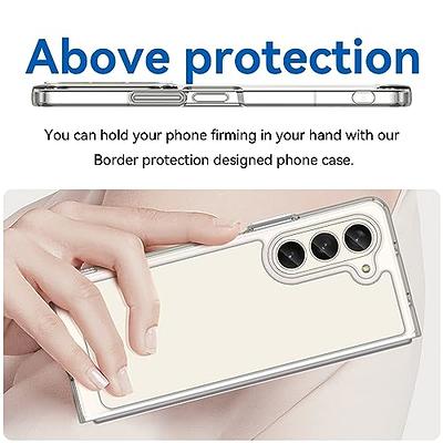 KUGEW for Samsung Galaxy Z Flip 5 Clear Case Compatible with MagSafe, Slim  Fit Crystal Clear Hard PC & Soft TPU Bumper Cover Transparent Skin Corners