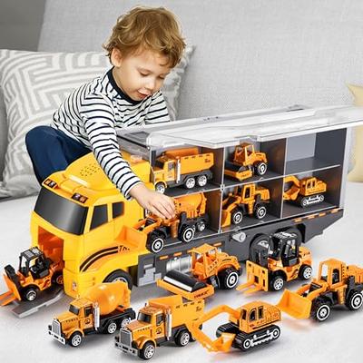 JOYIN 25 in 1 Die-cast and Mini Vehicles Police Rescue Truck Car Vehicle  Toy Set with Sounds and Lights for Boys Aged 3+