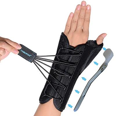 Wrist Splint for Carpal-Tunnel Syndrome by PKSTONE Adjustable Compression Wrist  Brace for Right and Left Hand Pain Relief for Arthritis Tendonitis Sprains  SM (Pack of 1)