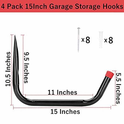 MAQIHAN 10 Garage Hooks Bike Hooks - Heavy Duty Garage Rack Wall