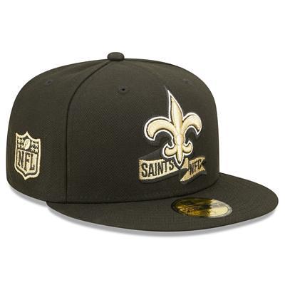 Men's New Era Black/Gold New Orleans Saints Surge 39THIRTY Flex Hat