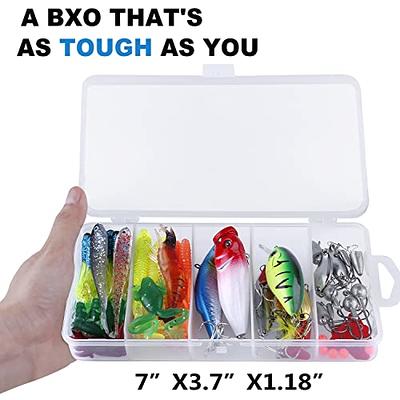 Fishing Tackle Kit Saltwater Bait Box for Trout Bass Accessories Set  Including Jigs Soft Plastic Lures Spoon Frog Baits Fishing Hooks