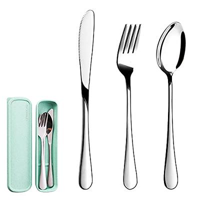 Travel Utensils,Reusable Silverware Set To Go Portable Cutlery Set with a  Waterproof Carrying Case for Lunch Boxes Camping School Picnic