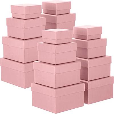 5 Pack Large Square Nesting Gift Boxes With Lids For Presents, Pink  Stacking Gift Box With Ribbon Card For Valentine'S Day Gifts And  Decorations