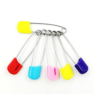 Diaper Pins, 50 Safety Pins Plastic Head Stainless Steel Diaper Pins with  Safe Locking Closures for Diaper Clothes Dress Craft Hold Clip - Yahoo  Shopping