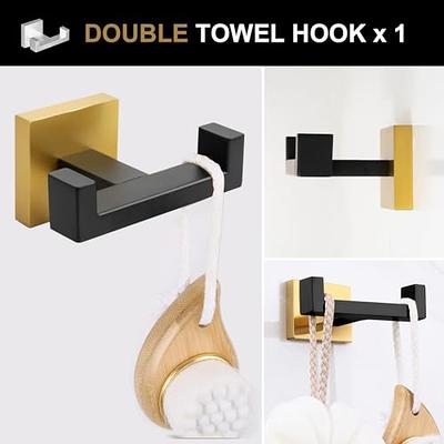 5-Piece Bathroom Hardware Set Matte Black, Lava Odoro Towel Bar Set  Stainless Steel Wall Mounted - Include 2 Towel Bar Towel Ring Toilet Paper  Holder