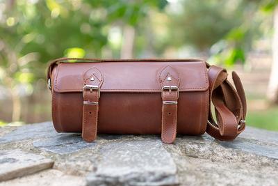 Full Grain Leather Crossbody Messenger Bag for Men