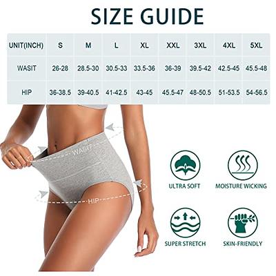 Womens Underwear Cotton No Muffin Top Full Briefs Soft Stretch Breathable Womens  Panties 
