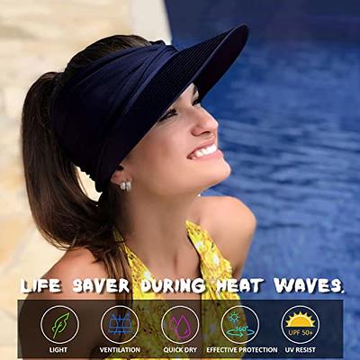 Women Sport Sun Visor Hats,Empty Top Baseball Sun Cap,Womens Sunhats with  uv Protection,Sun Hats for Young Girls Women Beach Dark Navy-1pcs - Yahoo  Shopping