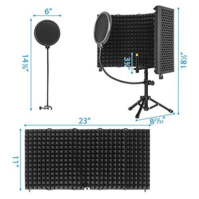 penypeal Microphone Wind Shield Pop Filter Isolation Ball, Acoustic for  Record Studios Mic, Sound-Absorbing Foam Five-sided Seal Design to  Effectively