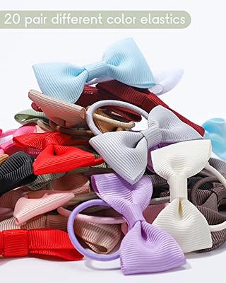 Girls Mini Hair Bow Ribbon - Red