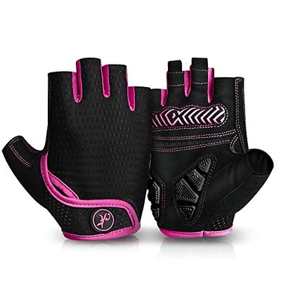 LuxoBike Cycling Gloves (Black - Half Finger Large)