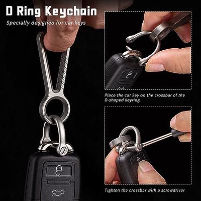 TISUR Belt Key Clip,Titanium Carabiner Key Chain Ring Holder for Belt,  Quick Release Detachable Keychain Clip