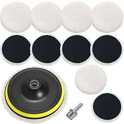 5pcs/Set(3pcs Wool Plate With Sucker And Lead Screw))6 Inch Car Polishing  Waxing Buffing Wheel Pad Car Polisher Kit For Auto M10/M14 Drill Connector