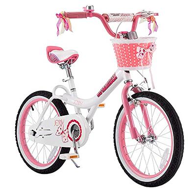 Kids Bike 18 inch Pink and White