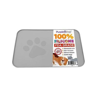 FRISCO Silicone Dog & Cat Food Mat, Gray, Medium 