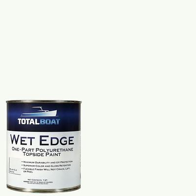 TotalBoat Wet Edge Topside Paint High-gloss Blue Glo White Enamel Oil-based  Marine Paint (1-quart)