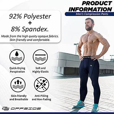 Mens Compression Pants Running Tights Workout Leggings, Cool Dry Technical  Sports Baselayer 