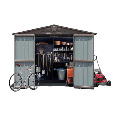 Outdoor Metal Tool Sheds Storage House with Lockable Double Door,Large Bike  Shed Waterproof for Garden,Backyard,Lawn - Yahoo Shopping