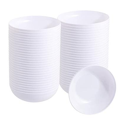 PLASTICPRO 100 Count Disposable 12 ounce White Plastic Soup Bowls