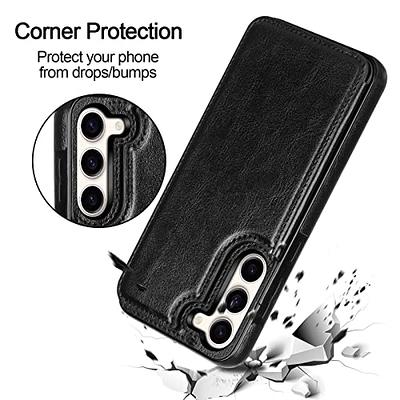 Smartphone Flip Cases Compatible with Samsung Galaxy S23 Plus Wallet  Case,Premium Leather Flip Magnetic Wallet Case Phone Cover Case Shockproof  TPU