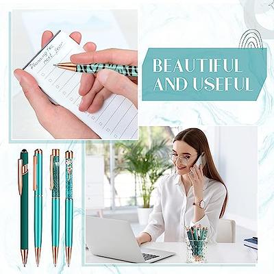 6 Pcs Ballpoint Pens Set Metal Crystal Diamond Pen for Journaling Glitter  Pens Pretty Cute Pens Black Ink Fancy Pens Gifts for Women Girls Teacher  Office Wedding School Supplies (Green Series) 