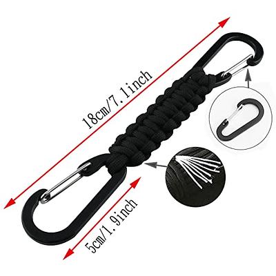 ZZLZX Paracord Keychain 2PCS Black Braided Paracord Lanyard Clips with  Chain Hooks for Keys Paracord, Keychain Clip, Water Bottle Keys Backpack  Tools - Yahoo Shopping