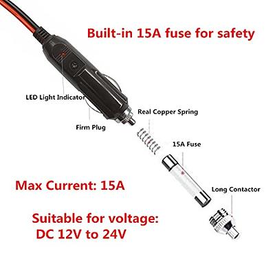  DC 5.5 x 2.1mm Connector Car Charger Power Supply Cord