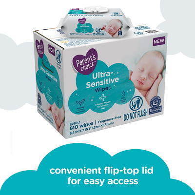 Parent's Choice Fragrance Free Baby Wipes, 600 Count
