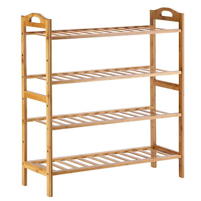 Basicwise 17.75 in. H 9-Pairs Natural Bamboo 3-Tier Free Standing Shoe  Organizer Storage Shoe Rack QI004329.3 - The Home Depot