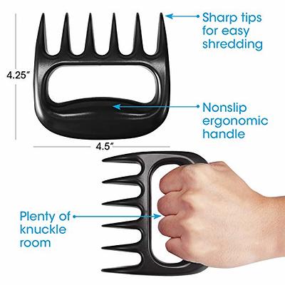 Lope & NG Meat Handler Shredder Claws Set of 2 - Wood Stainless Steel BBQ Pulled Pork Paws