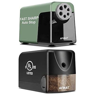 AFMAT Electric Pencil Sharpener for Colored Pencils, Auto Stop, Super Sharp  