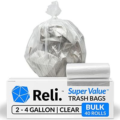 Reli. SuperValue 40-45 Gallon Trash Bags | 125 Count | Made in USA | Heavy  Duty | Black Multi-Use Garbage Bags