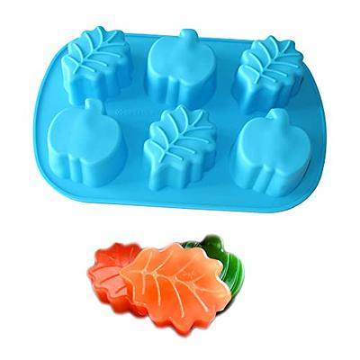 X-Haibei Autumn Fall Decorative Lotion Bar Soap Pumpkin leaf Cake Ice Cream  Chocolate Jello Silicone Mold 3oz per cell