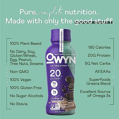 OWYN Plant Based Protein Shake, with 20g Vegan Protein from Organic Pumpkin SE