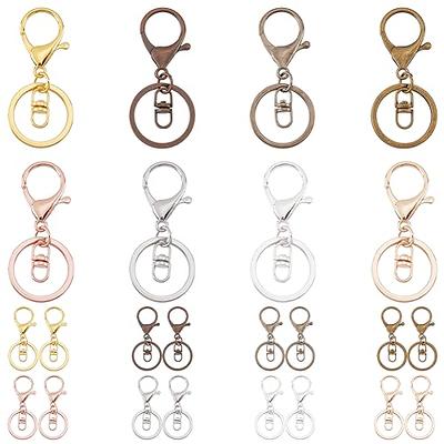 IPXEAD 100pcs Premium Key Chain Clip Hooks Swivel Clasps Lanyard Snap Hook Keychain Hooks for Lanyard Key Rings Crafting