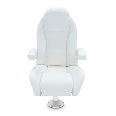 Hercules Series 900 lb. Capacity King Louis Chair with White Vinyl Back and Seat and White Frame