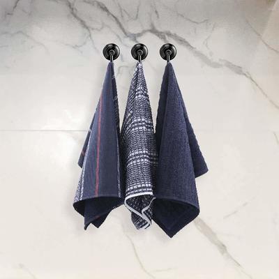 Ritz Red Cotton Terry Horizontal Stripe Bar Mop Kitchen Towel Set of 4