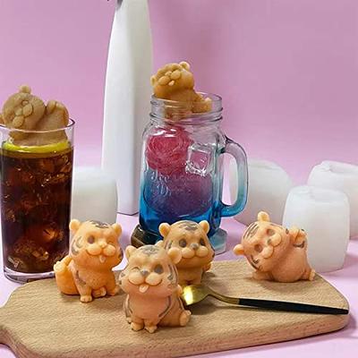 3D Teddy Bear Silicone Mold For Chocolate Ice Cube Making Molds Bow-knot  Bear Ice For