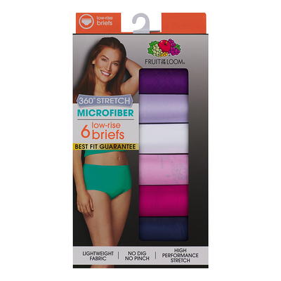 Fruit of the Loom Women's Underwear Microfiber Panties, Regular