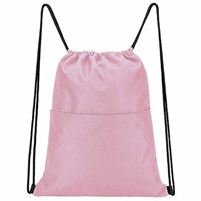 Vorspack Drawstring Backpack Water Resistant String Bag Sports Sackpack Gym  Sack with Side Pocket for Men Women - Pink - Yahoo Shopping